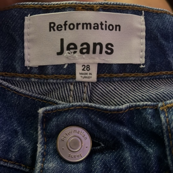 Reformation High Rise Blue Jeans - Picture 8 of 11
